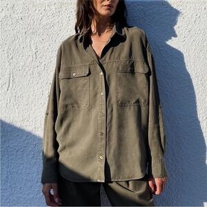 GROUP BABATON Oversized Utility Button Up